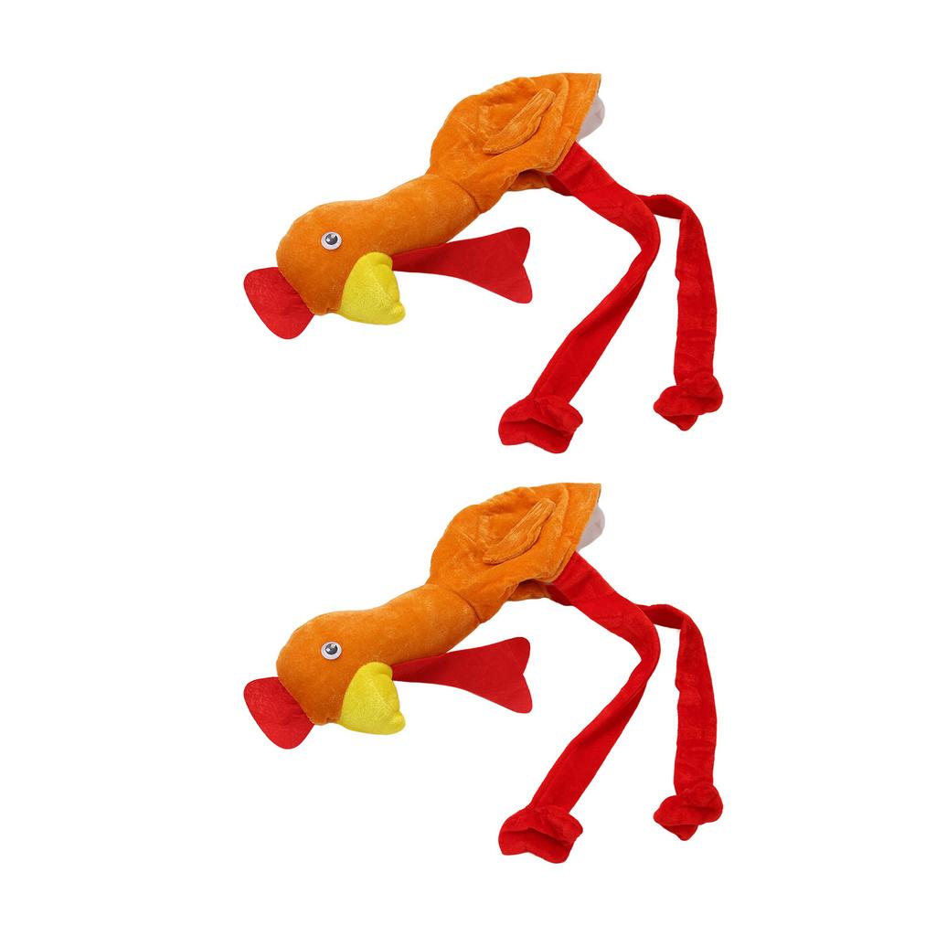 2 Stück truthahn Hut Hell Leuchtende Farben Langlebig Polyester Weich Atmungsaktiv Einfach zu tragen Erntedankfest Hut für Party Cosplay