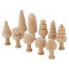 20 Pcs Schima Superba Wood Blank Wooden Peg Trees 25mm Wooden Xmas Trees  Easter Party