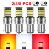 2/4/8 PCS P21W BA15S 1156 BAY15D 1157 LED Bulb 12V 24V 4014-45SMD 1000LM Super Bright Car Brake Parking Turn Signal Lights Amber