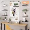 Black Floating Wall Shelves With Durable Metal Brackets Large Storage For Bedroom Living Room Home Decor