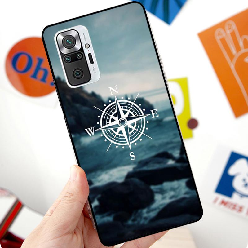 

World Map Compass Nautical Case For Xiaomi Redmi Note 12 Pro 11 8 9 10 Pro 9S 10S 11S 12S Redmi 12C 10C 9C 10A Cover Redmi Note 10 4G