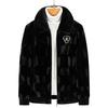 2024 Men's Gold Sable Velvet Lapel Coat: High-End Light Luxury, Warm Faux Mink Velvet Fashion