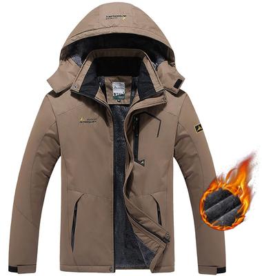 Bergparka Boa-Futter Mantel Skibekleidung Thermische Shell-Jacke Gebürstetes Futter Multifunktionaler Pullover Fleece Camping Belüftung Blouson Thermisch Kaffee L