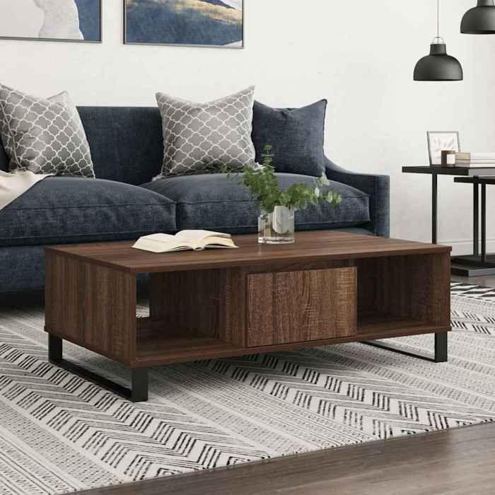 VidaXL Coffee Table Brown Oak 104x60x35 Cm Engineered Wood 827099