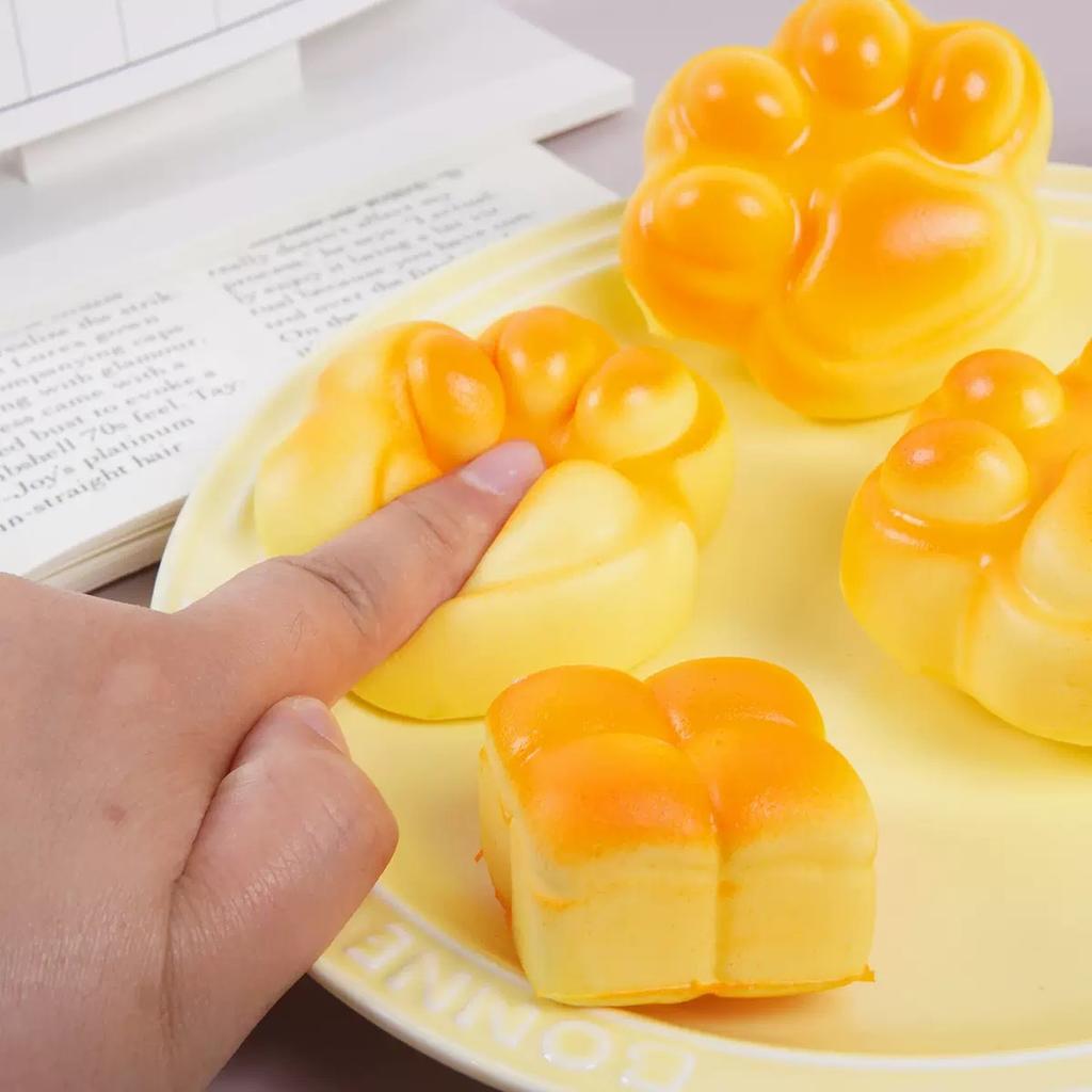 Cute Cat Paw Squeeze Toy Soft Sticky Decompressing Stress Relief Slow Rebound Jelly Pinch Toy For Adults Squishy Toy