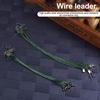 10Pcs 15Cm/5.9Inch Fishing Leaders Wire 125Lb Heavy Unusual Duty Anti-Bite Steel Line With Swivels And Snaps