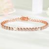 3mm copper inlaid zircon bracelet fashion creative round bag tennis hot selling bracelet ins style