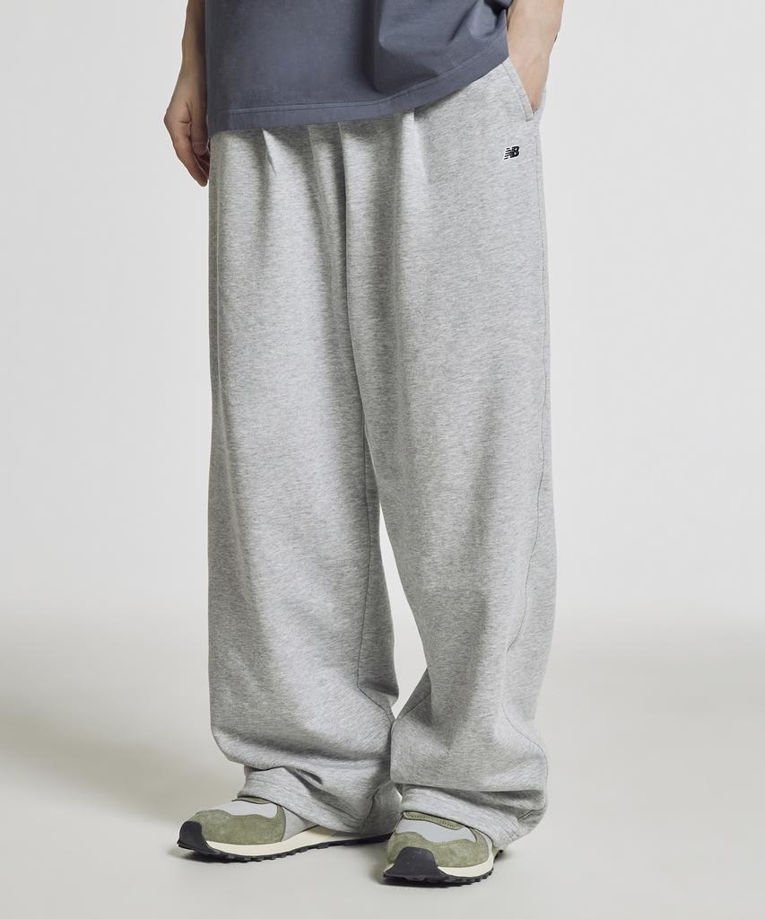 Nyuballanseu Nbmlg21433 / Uni Essential Summer Lightweight One-Pleat Wide Pants (Gray)
