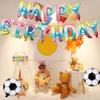 13 Stück Happy Birthday Ballon Banner Aluminiumfolie Aufblasbare Hängebuchstaben Ballons für Partydekoration