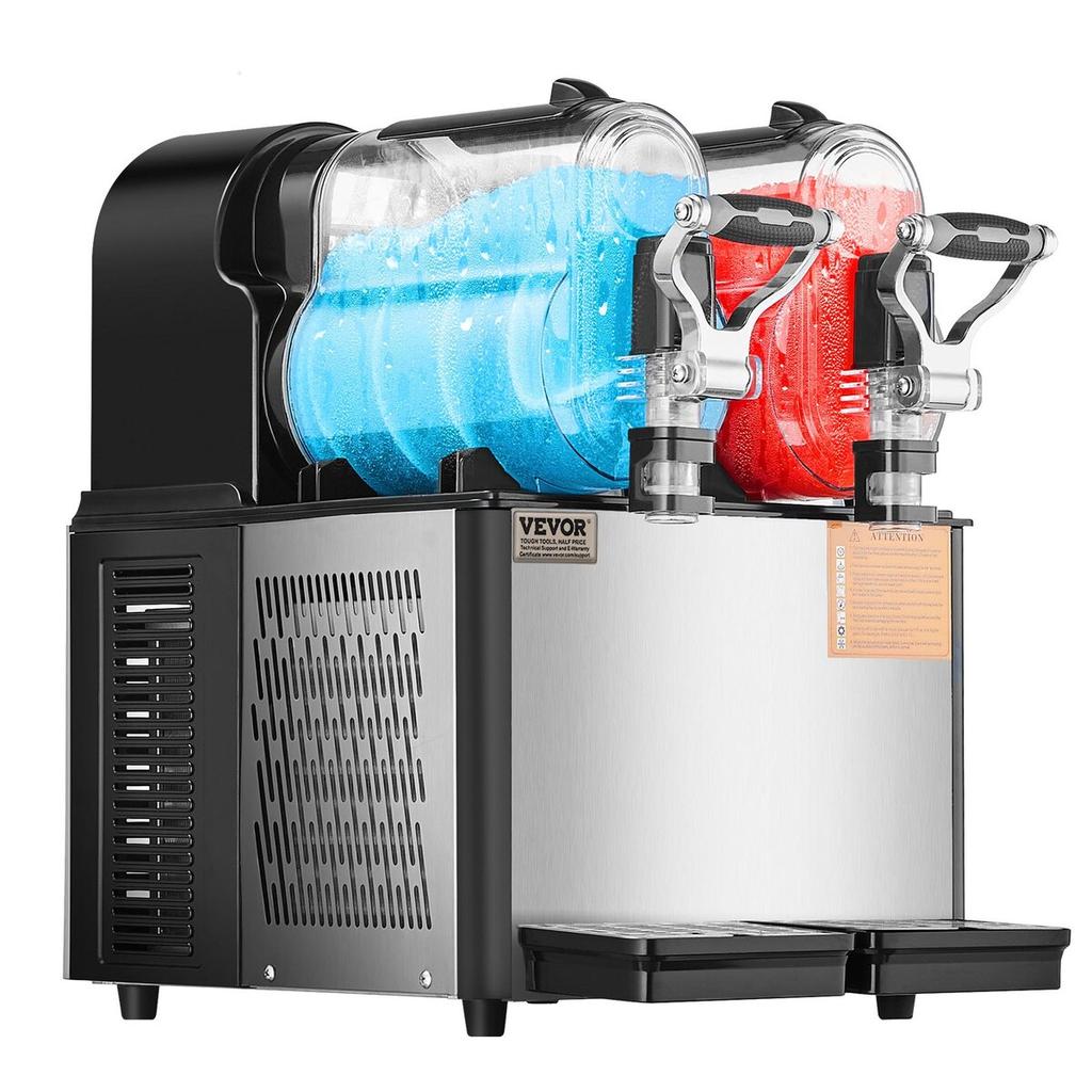 3Lx2 Tank Commercial Slushy Machine Margarita Smoothie Frozen Drink Maker