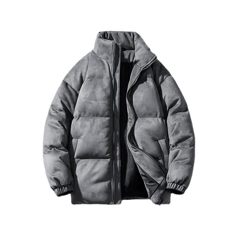 Suede Velvet Men's Trendy Retro Cotton Jacket - Winter Stand Collar Couple's Outerwear