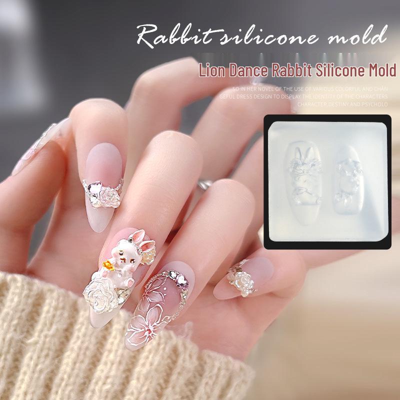 

3D Silicone Mold for Lion Dance & Rabbit Nail Art Decoration