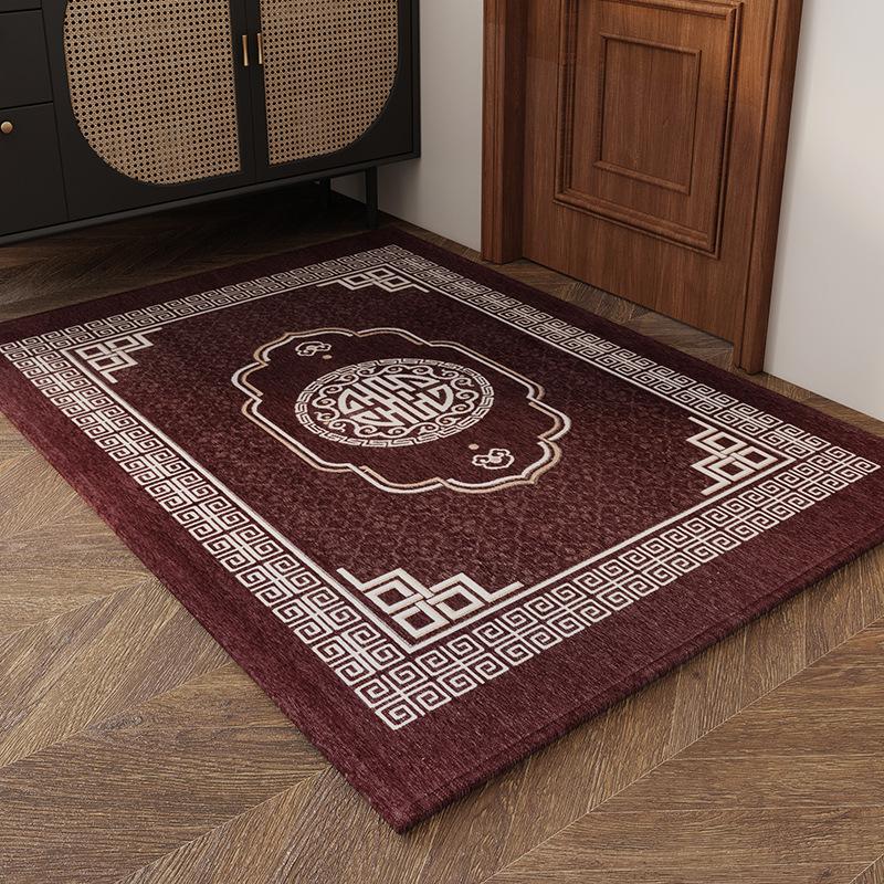 

Новый китайский новогодний красный праздничный коврик для входной двери грязный и нескользящий коврик домашний коврик для крыльца коврик для входной двери 50*80cm