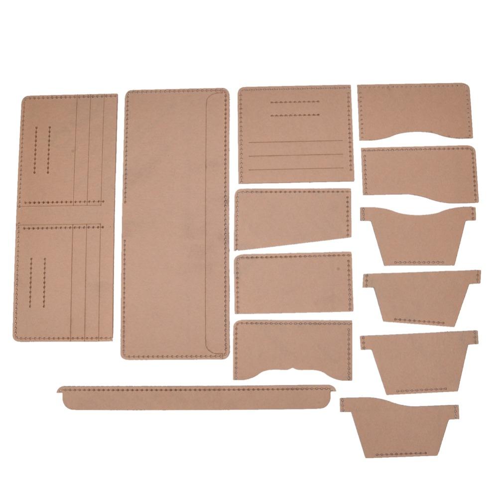 Acrylic Wallet Template Transparent with Punch Marks Purse Template Short Wallet 1:1 Ratio Leather Pattern Acrylic