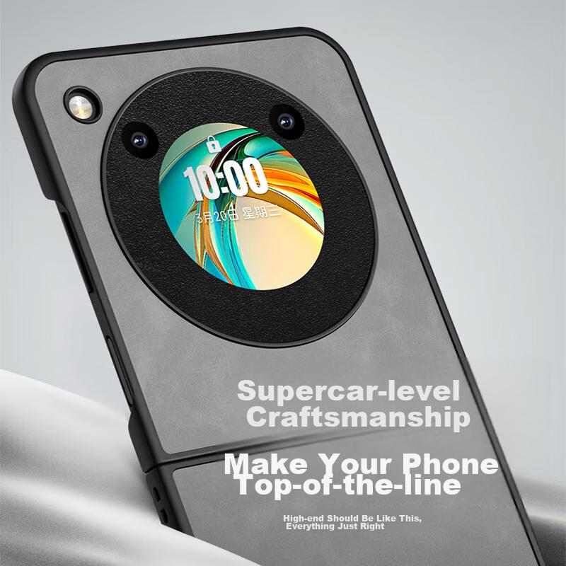 Phone Case for Nubia Flip, Huawei Nubia Flip Protective Cover, Upgraded Skin-Like Matte Lens Full Protection Silicone Case - Smoke Gray