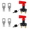 Professional Battery Cutoff Switches Waterproof Brass Terminals 100A Rating For Automotive Marine Use Prevent Fire Hazards