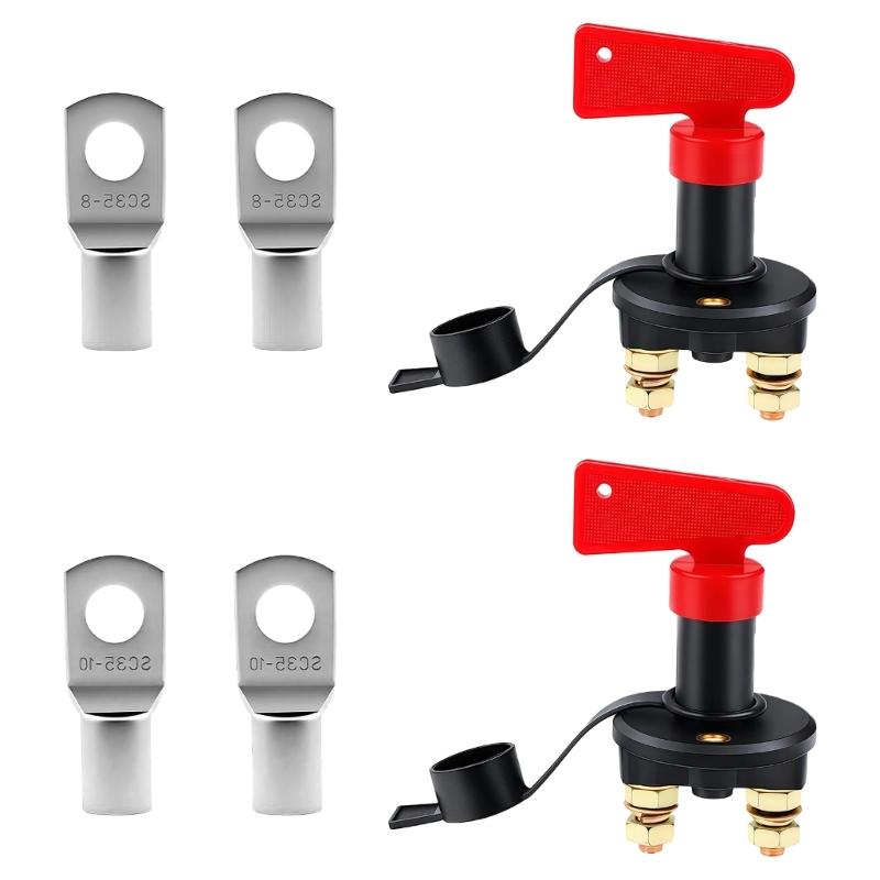 Professional Battery Cutoff Switches Waterproof Brass Terminals 100A Rating For Automotive Marine Use Prevent Fire Hazards