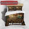 3pcs Duvet Cover Set (1*Duvet Cover + 2*Pillowcase, Without Core), Custom Name Iota Phi Theta Pattern Bedding Set, Home Bedroom Decor Gift