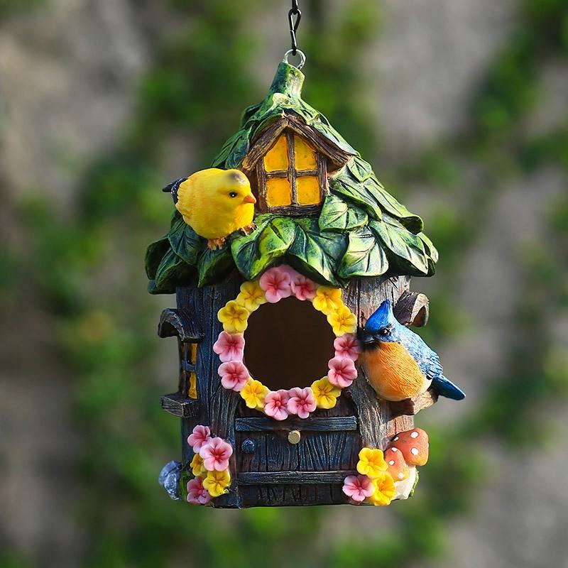 Parrot Outdoor Bird House Warm Bird Nest Hanging Nest Resin Handicraft Ornaments
