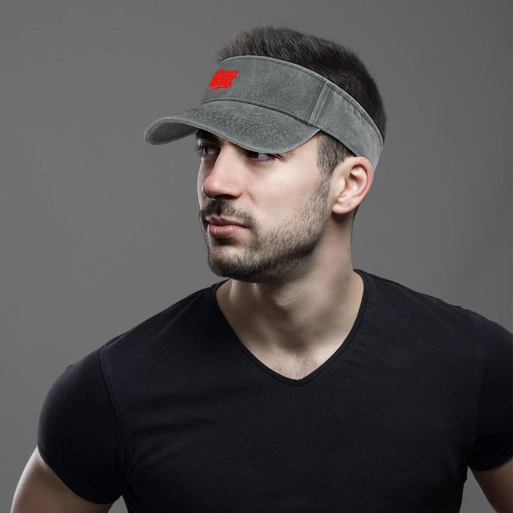 David Rockstar Sänger Sonnenblende Leaky Top Cowboyhüte Unisex Damen Sport Baseball Tennis Golf Caps Open Top Custom Hat