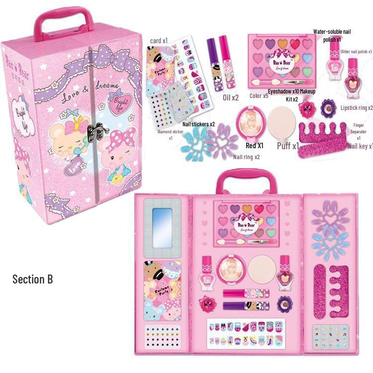 Cross-border Children's Washable Makeup Set - Colorful Cosmetics Toy for Girls' Stage Performance