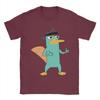 Magliette da Uomo Agente Perry il Ornitorinco Abbigliamento in Cotone Divertente Manica Corta Girocollo Maglietta 4XL 5XL T-Shirt