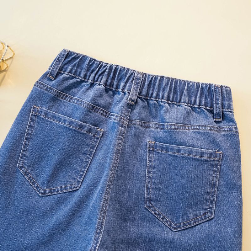 M-4XL Women Jeans Jeans Denim Trousers Thin Cropped Cigarette Pants Jeans for Women