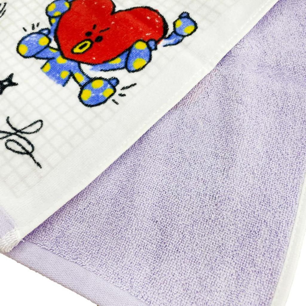 Marushin Face Towel BT21 Colour Sketch_TATA Character 100% cotton, antibacterial, deodorant. 5785019400