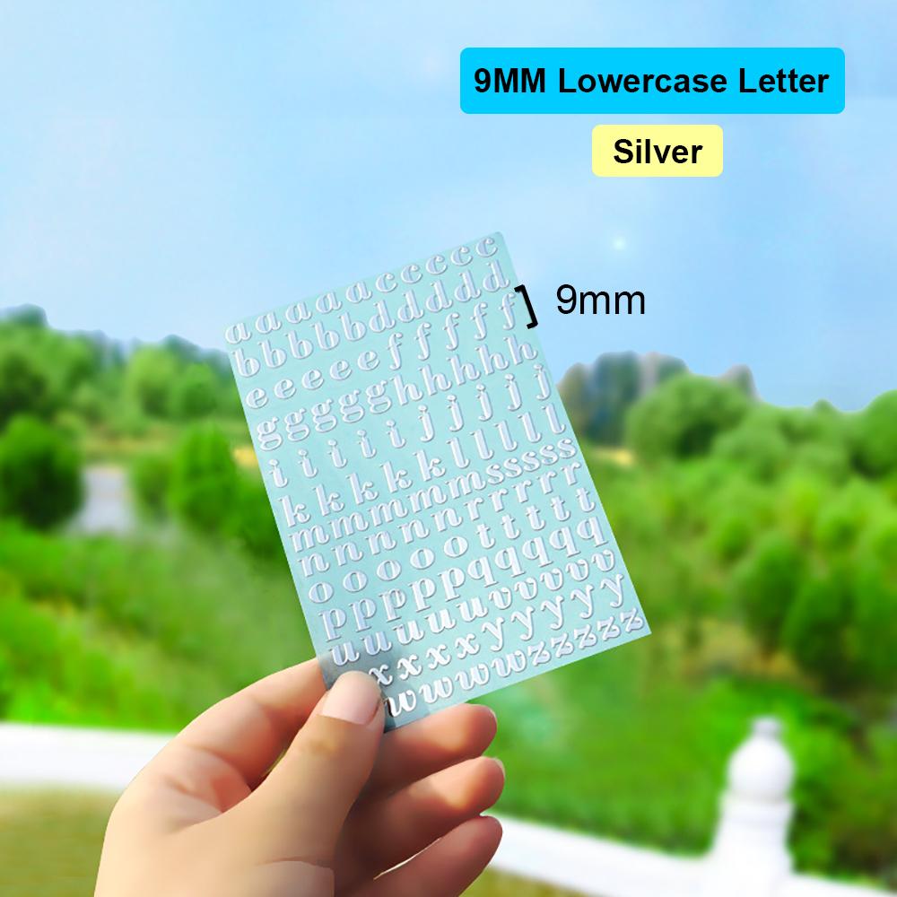 Silicone world 2-9mm Alphabet Letters Numbers Decor Stickers Gold Silver Epoxy Resin Filler For DIY Silicone Molds Craft Making