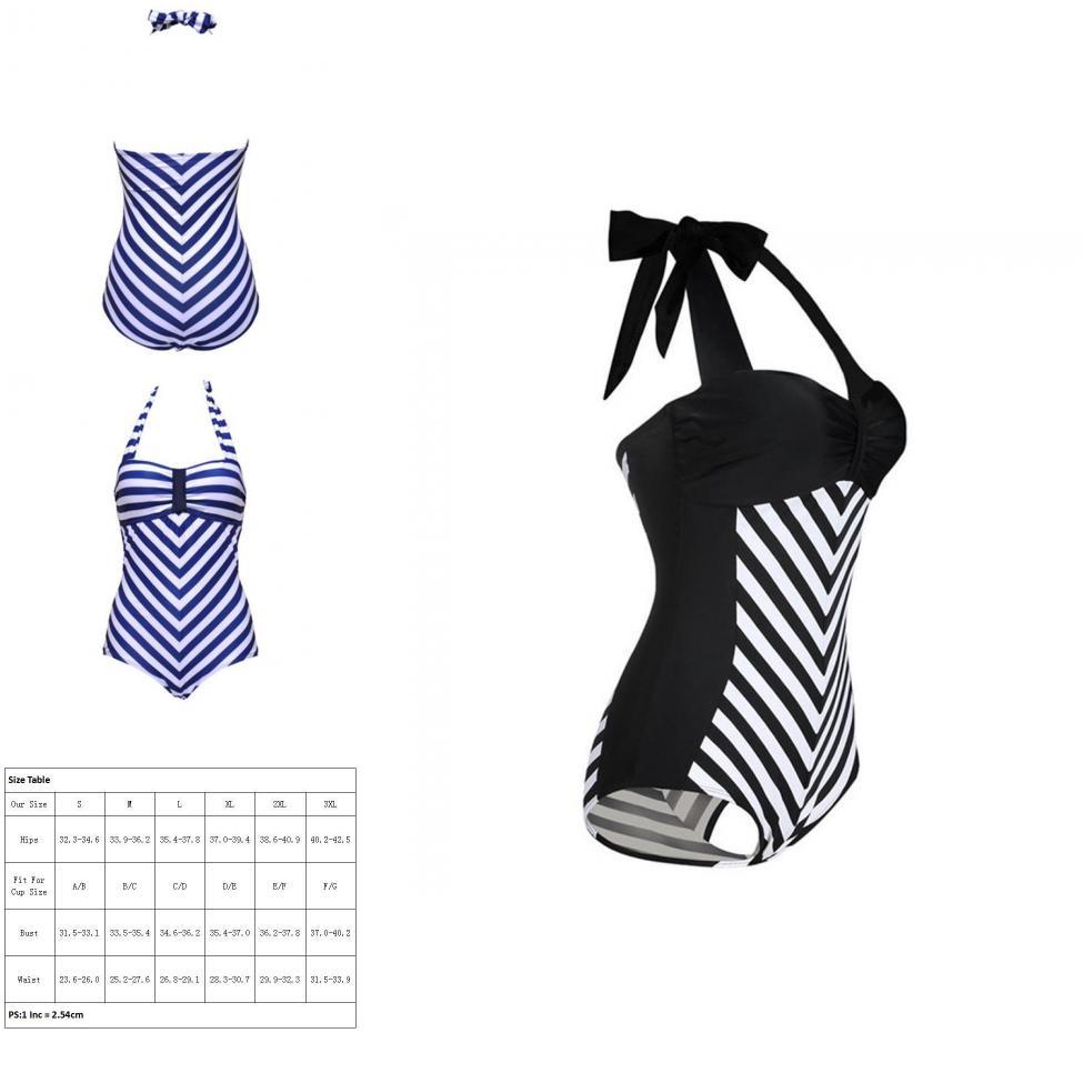 Elegante Costume da Bagno Nero con Scollo a V Profondo e Spalline Sottili Taglie Forti per Costumi da Bagno a Strisce Donna