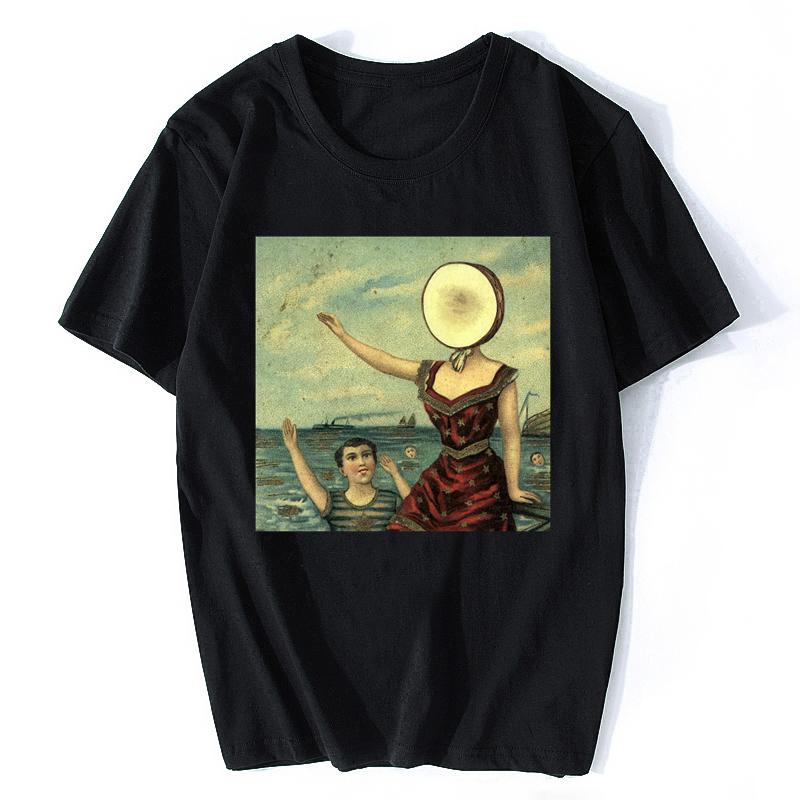 

In The Aeroplane Over The Sea T-Shirt Neutral Milk Hotel Jeff Mangum In The Aeroplane Over The Sea Tshirt Men Cotton Clothing... S разноцветный