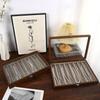Black Walnut Wood Jewelry Storage Box with  Transparent  Lid for Pearl Necklaces Collar Chain Accessories Collectible