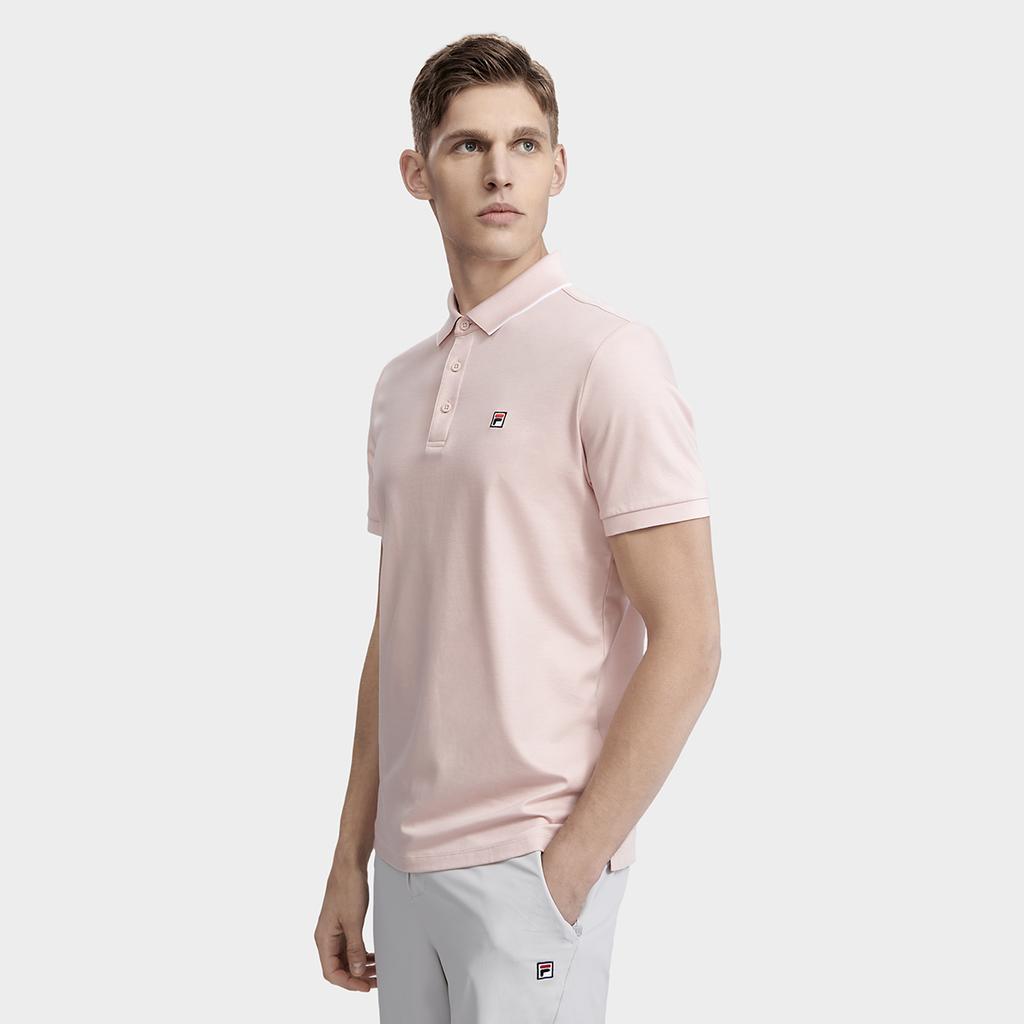 FILA 2023 Summer New Business Short Sleeve Polo Shirt Men tops Pink F11M321106FLP