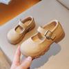 Kids Leather Shoe Spring Autumn Black School Girl Shoes Thick Bottom Versatile Children Fashion Princess Causal Mary Jane Shoes