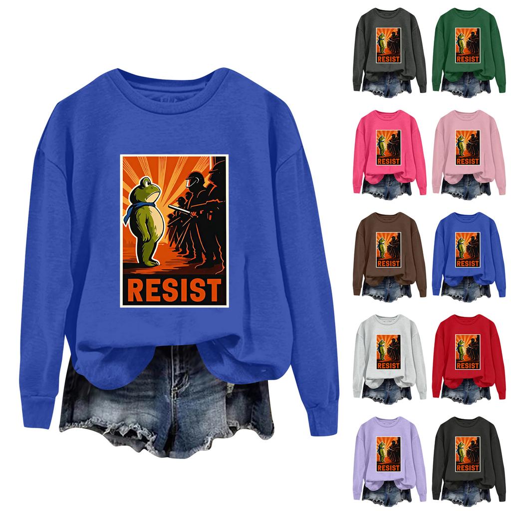 Women's Fashion Daily Versatile Casual Sweatshirts Long Sleeve Round Neck Top Sweatshirts