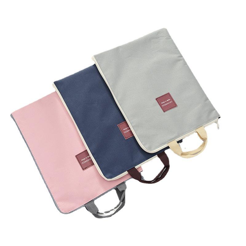 Korean Multi-layer A4 Document & Laptop Bag - Oxford Cloth, Large Capacity Briefcase