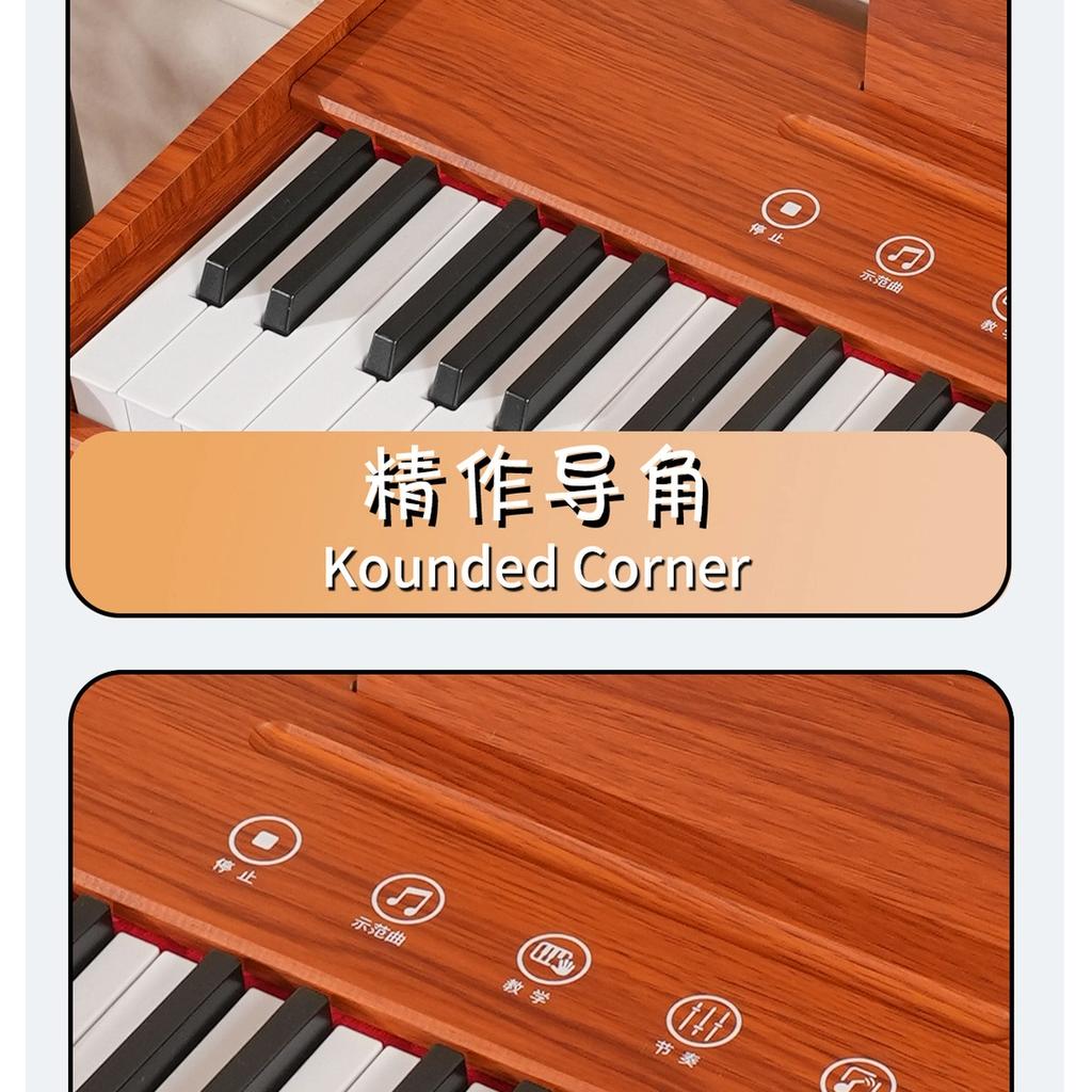 Children's electronic piano instrument newly upgraded touch mini piano beginner enlightenment upright 37-key electronic piano including piano bench