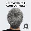 Men’s Grey Short Straight Synthetic Wig, Realistic Hairline, Heat-Resistant Adjustable Cap for Daily, Party & Casual Occasions with Natural Look