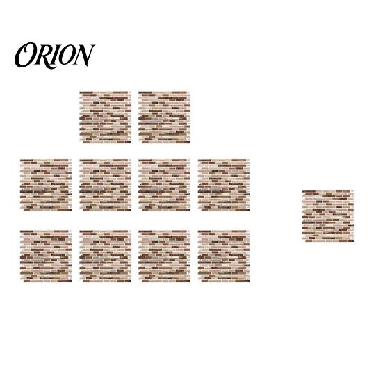Self-adhesive Mosaic Wall Tiles 3D Gel Faux Stickers, Easy Peel & Stick Backsplash Tile Removable Vintage Brick Wallpaper for Kitchen, Living