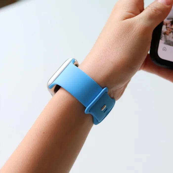 Apple Watch Soft Silicone Band Deep Sky Blue (38/40/41mm) Compatible with All Models