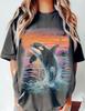 Vintage Orca 90s Graphic T-Shirt, Faded Killer Whale Art Tee, Retro Ocean Wildlife Shirt, Distressed Marine Life Aesthetic