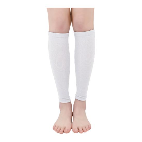 

Calf Compression Sleeve Moisture Wicking Men Women Footless Sock Stretch Running Football Athlete Leg Compression Sleeve білий