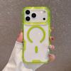 For IP17PROMAX Magnetic Phone Case Three-in-one Transparent Lanyard Anti-fall Phone Case