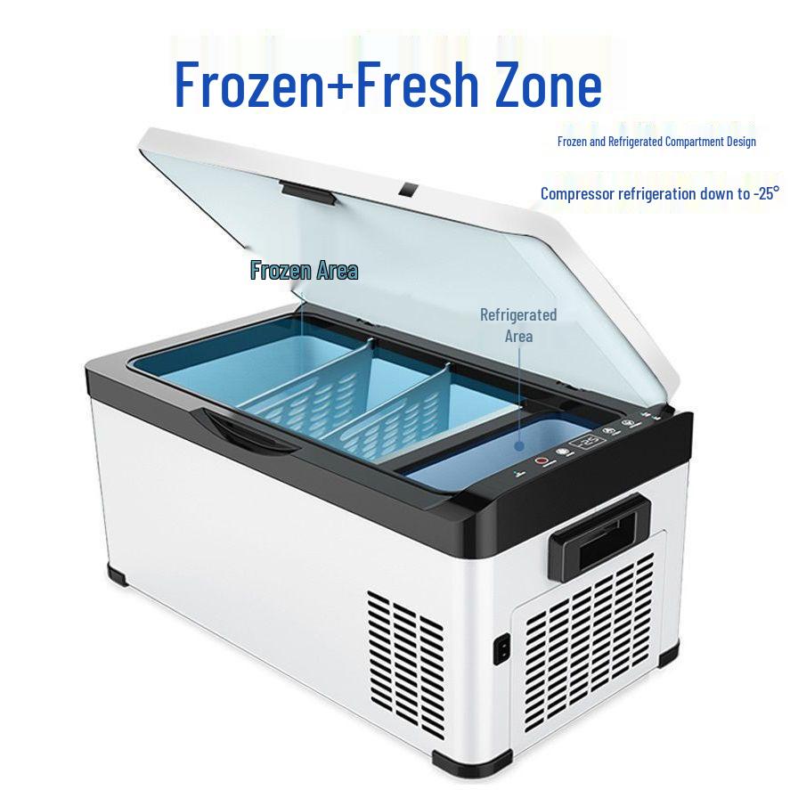 Zhihang Dual-Use Car & Home Refrigerator-Freezer, 12V for Cars, 24V for Trucks