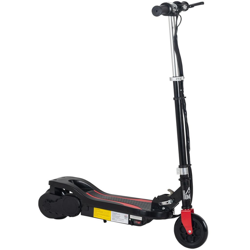 Monopattino elettrico pieghevole per bambini 7+ anni, 120W Velocità massima 12 km/h, 75x36x82-93 cm Nero