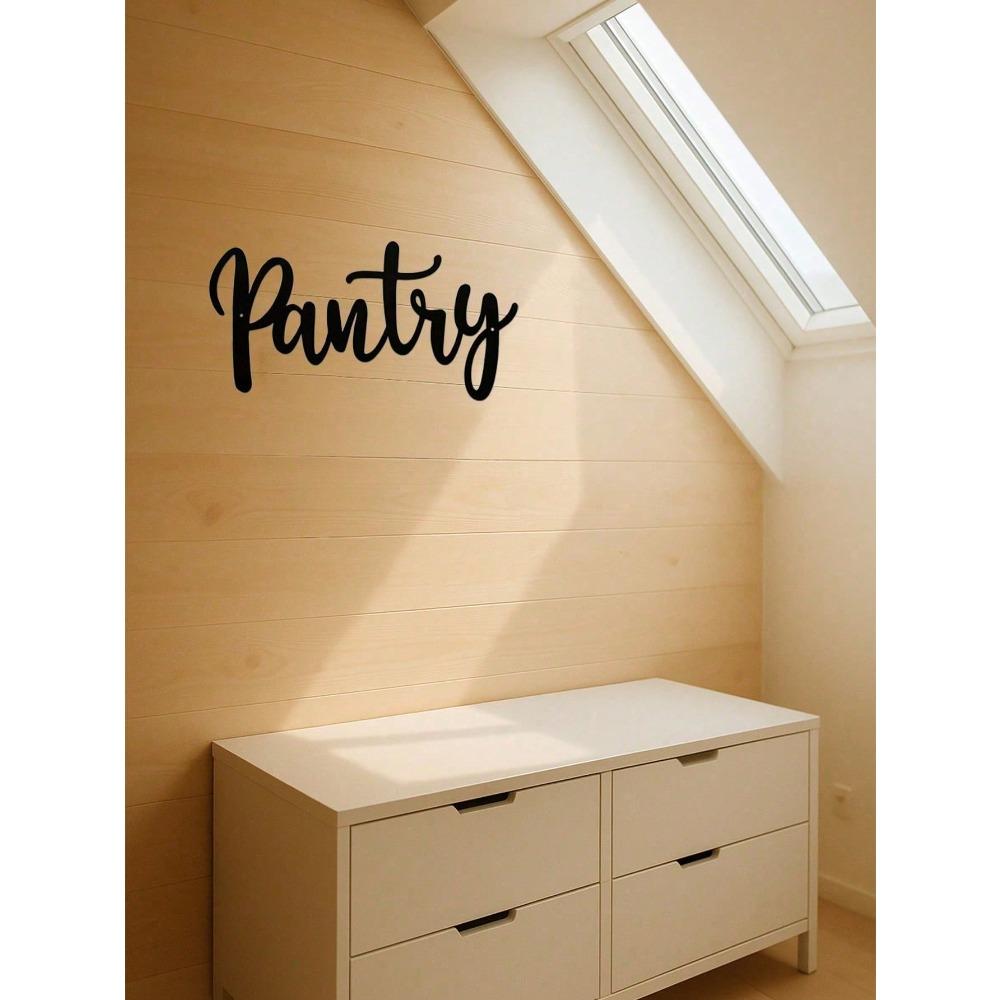 Wrought Iron Pantry Sign, Metal Wall Art for Home Kitchen Restaurant Coffee Shop, Modern Farmhouse Wall Decor, Housewarming Gift