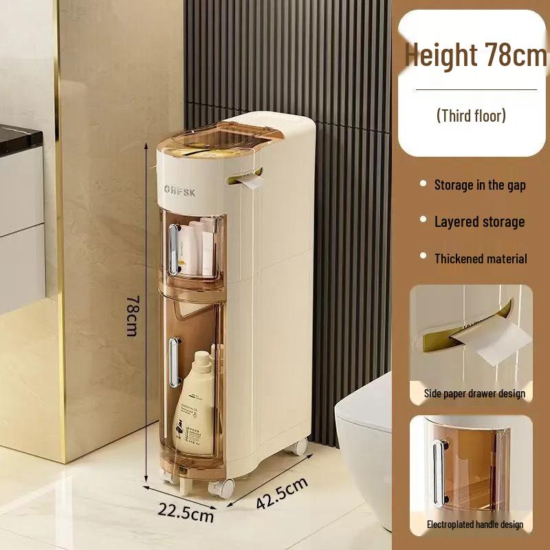 Slim Multi-Layer Bathroom & Kitchen Gap Storage Cabinet Drawer