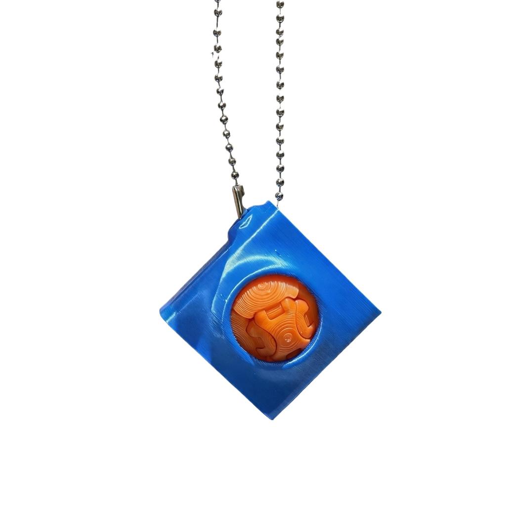 3D Printed Portable Stress Relief Ball Deformable Squeeze Toy Small Pendant Keychain Fidget Toy for Hand Exercise and Sensory Stimulation