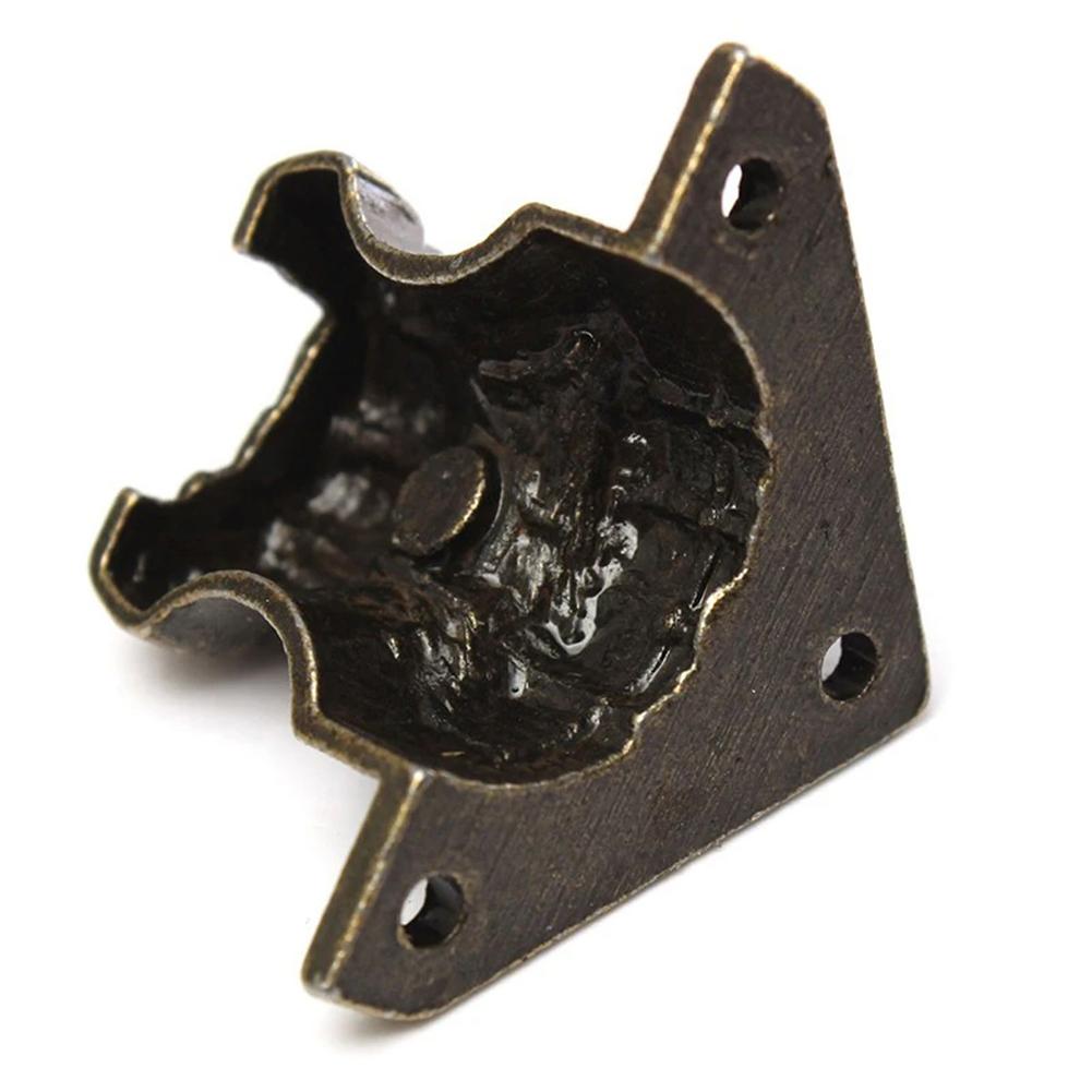 PCS Antique Wooden Box Cabinet Alloy Corner Protector Four Sided Foot Support