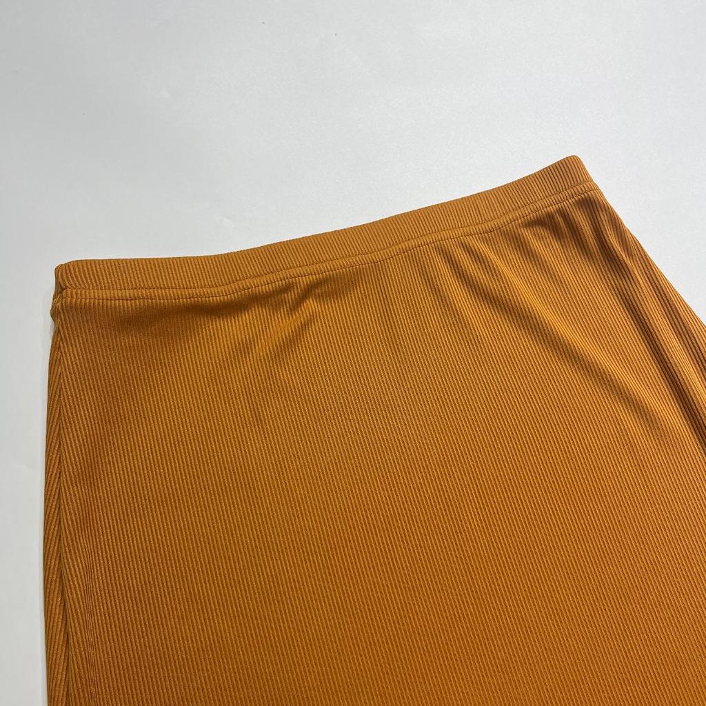 Women's Solid Color Knit Long-Sleeve Top & Midi Slit Wrap Skirt Set